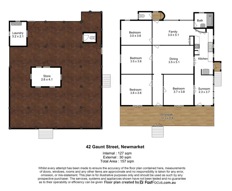 Floorplan of Homely house listing, 42 Gaunt Street, Newmarket QLD 4051