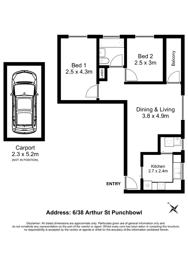 Floorplan of Homely unit listing, 6/38 Arthur Street, Punchbowl NSW 2196