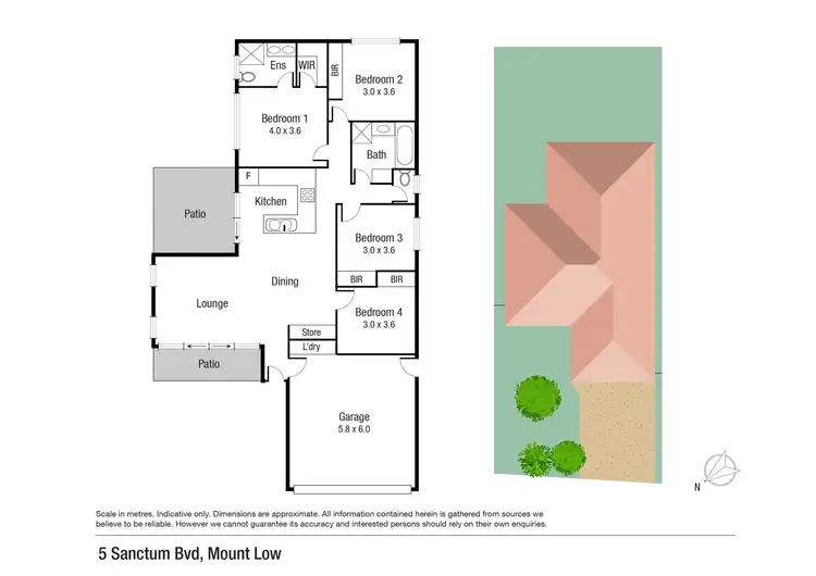 Floorplan of Homely house listing, 5 Sanctum Boulevard, Mount Low QLD 4818