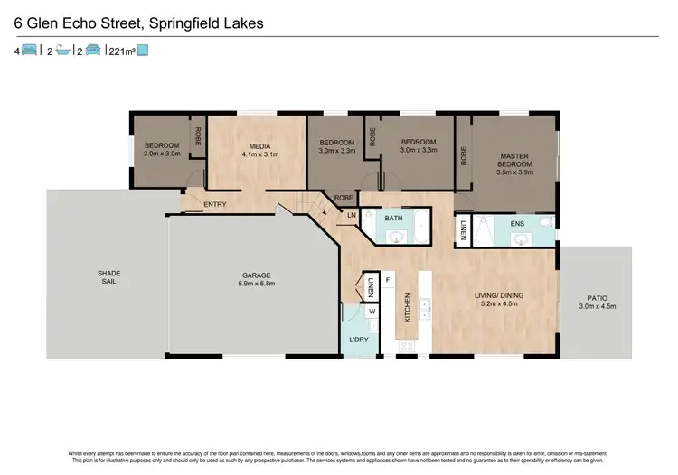 Floorplan of Homely house listing, 6 Glen Echo Street, Springfield Lakes QLD 4300