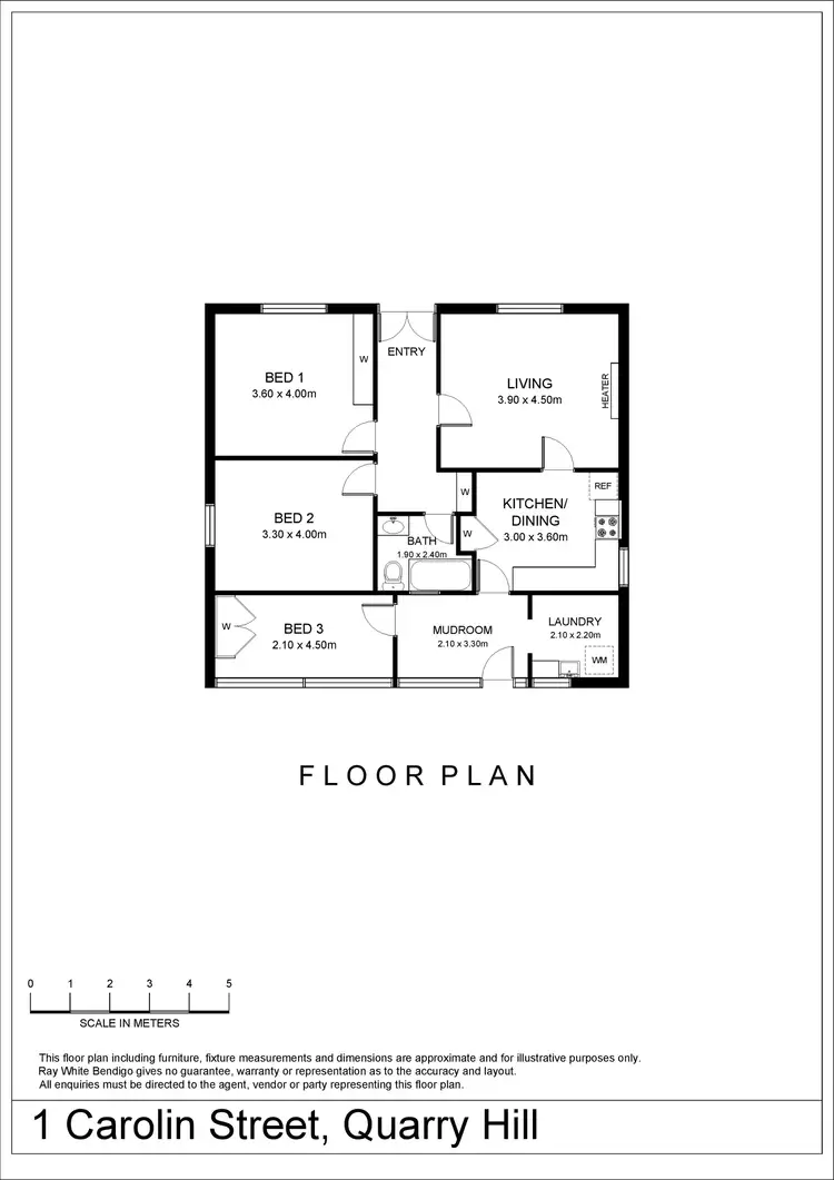 Floorplan of Homely house listing, 1 Carolin Street, Quarry Hill VIC 3550