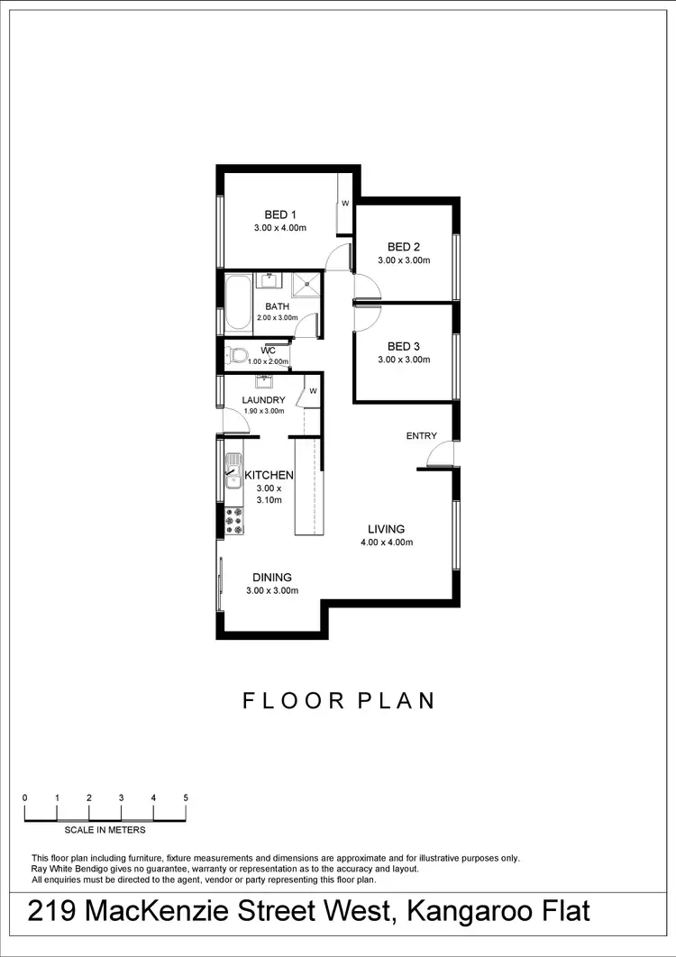 Floorplan of Homely house listing, 219 Mackenzie Street West, Kangaroo Flat VIC 3555