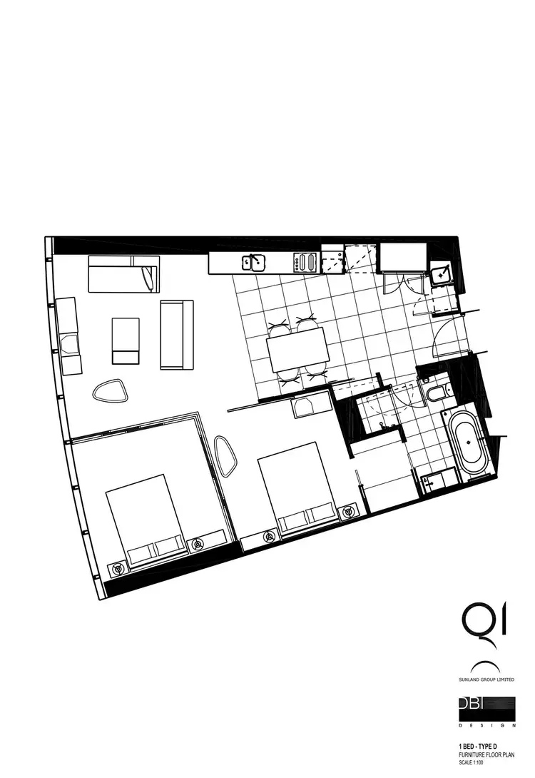 Floorplan of Homely apartment listing, 707/9 Hamilton Avenue, Surfers Paradise QLD 4217