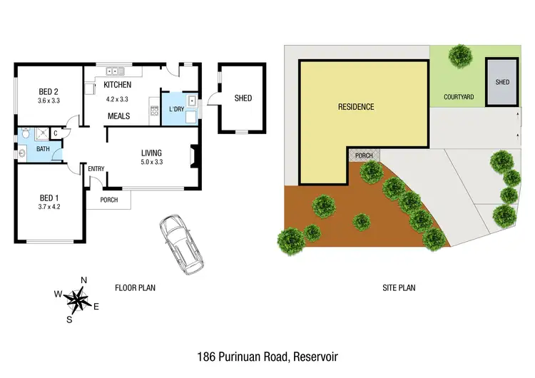 Floorplan of Homely house listing, 186 Purinuan Road, Reservoir VIC 3073