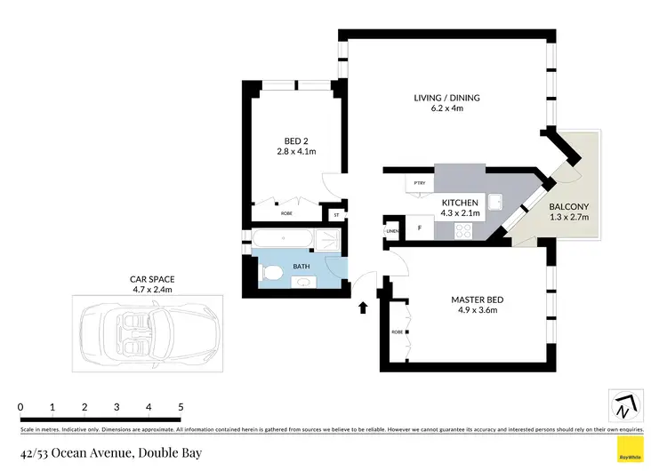 Floorplan of Homely apartment listing, 42/53 Ocean Avenue, Double Bay NSW 2028