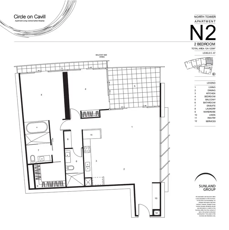 Floorplan of Homely apartment listing, 2464/9 Ferny Avenue, Surfers Paradise QLD 4217