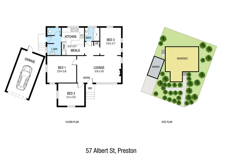 Floorplan of Homely house listing, 57 Albert Street, Preston VIC 3072
