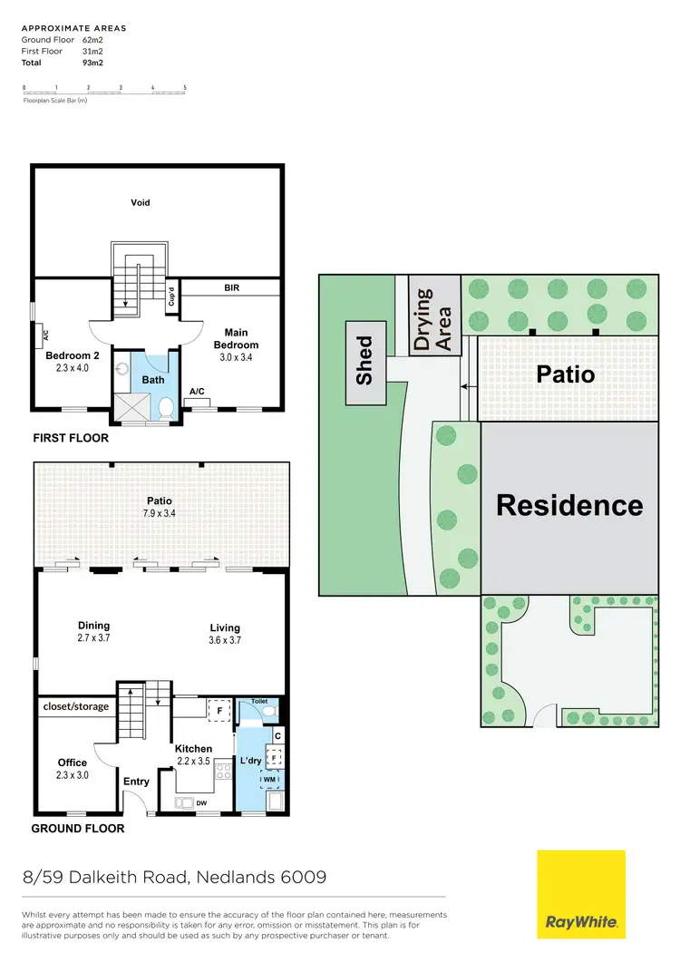 Floorplan of Homely townhouse listing, 8/59 Dalkeith Road, Nedlands WA 6009