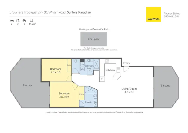 Floorplan of Homely unit listing, 5/27-31 Wharf Road, Surfers Paradise QLD 4217