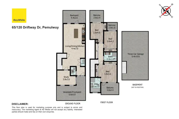 Floorplan of Homely townhouse listing, 65/120 Driftway Drive, Pemulwuy NSW 2145