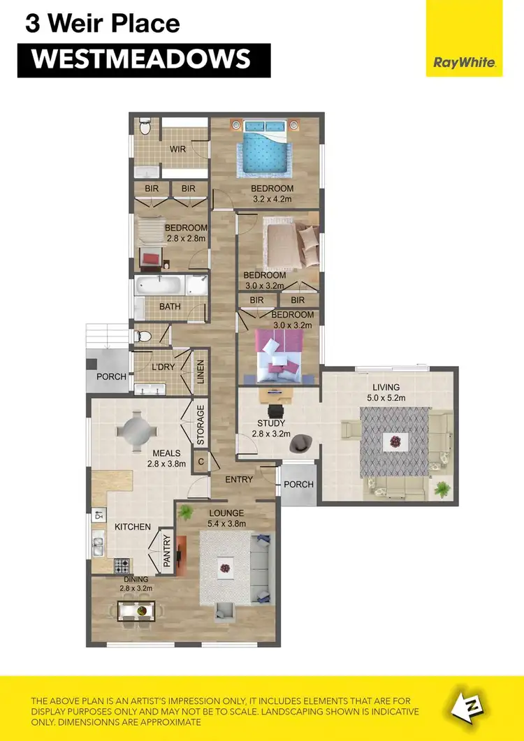 Floorplan of Homely house listing, 3 Weir Place, Westmeadows VIC 3049