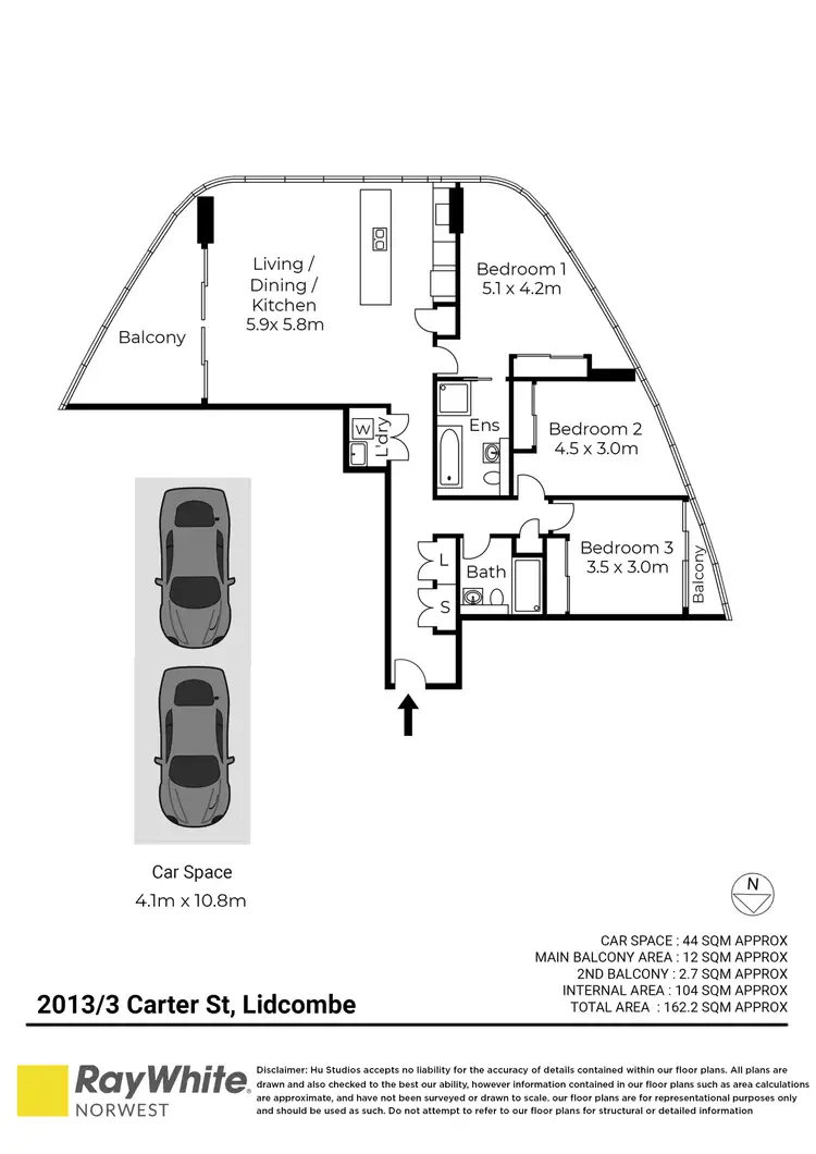 Floorplan of Homely apartment listing, 2013/3 Carter Street, Lidcombe NSW 2141