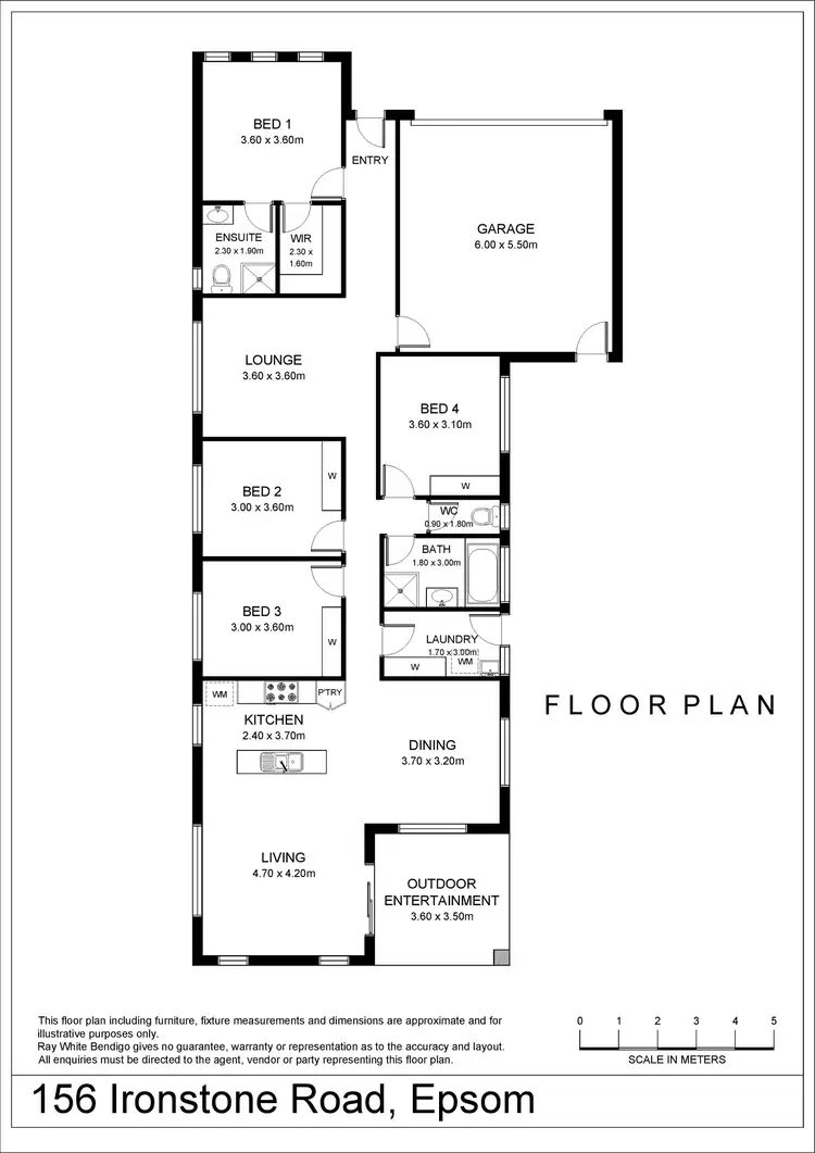 Floorplan of Homely house listing, 156 Ironstone Road, Ascot VIC 3551