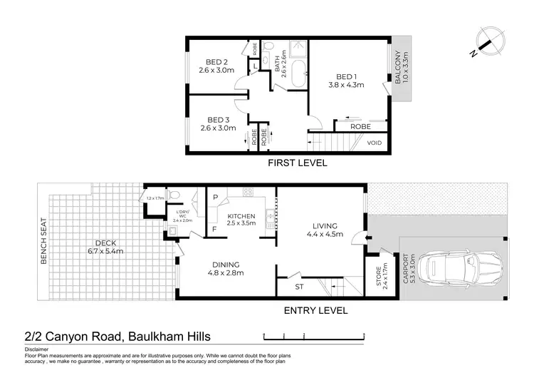 Floorplan of Homely townhouse listing, 2/2 Canyon Road, Baulkham Hills NSW 2153