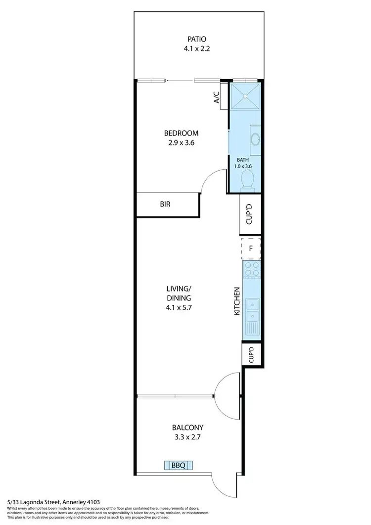 Floorplan of Homely unit listing, 5/33 Lagonda Street, Annerley QLD 4103