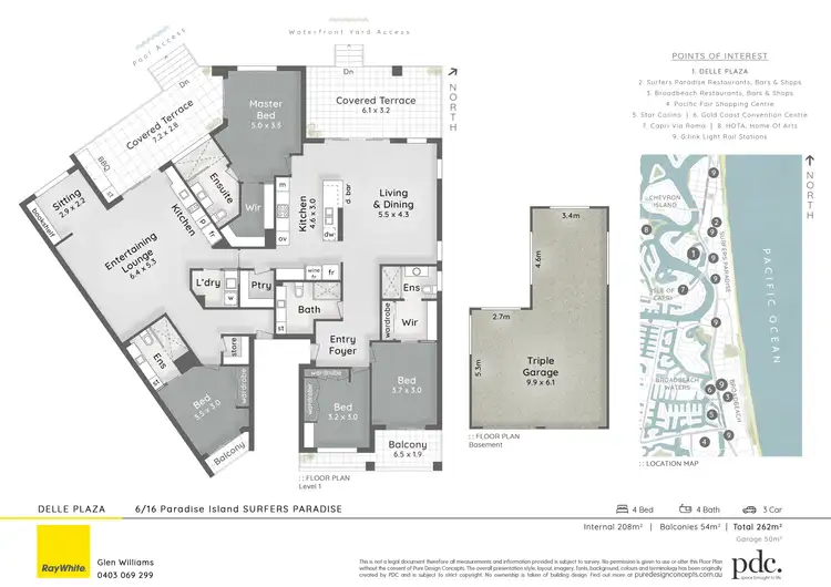 Floorplan of Homely apartment listing, 6/16 Paradise Island, Surfers Paradise QLD 4217