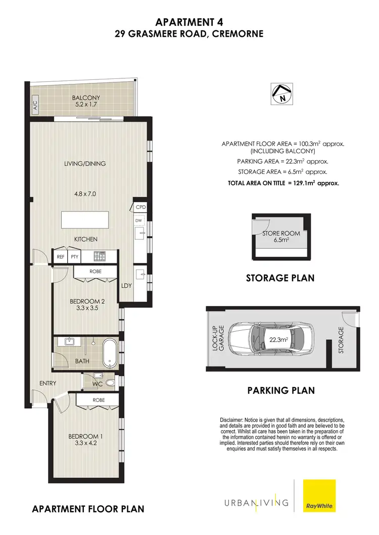 Floorplan of Homely apartment listing, 4/29 Grasmere Road, Cremorne NSW 2090
