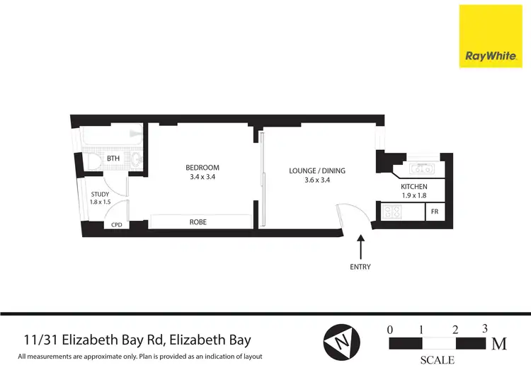 Floorplan of Homely apartment listing, 11/31 Elizabeth Bay Road, Elizabeth Bay NSW 2011