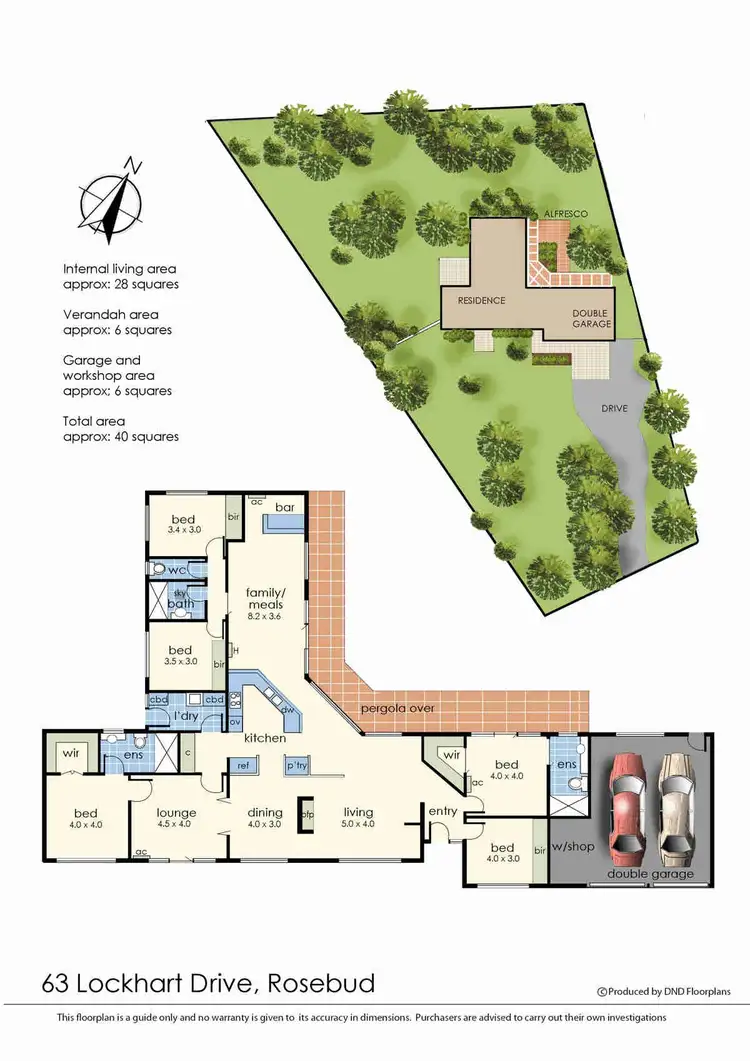 Floorplan of Homely house listing, 63 Lockhart Drive, Rosebud VIC 3939