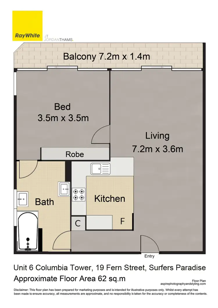 Floorplan of Homely apartment listing, 6/19 Fern Street, Surfers Paradise QLD 4217