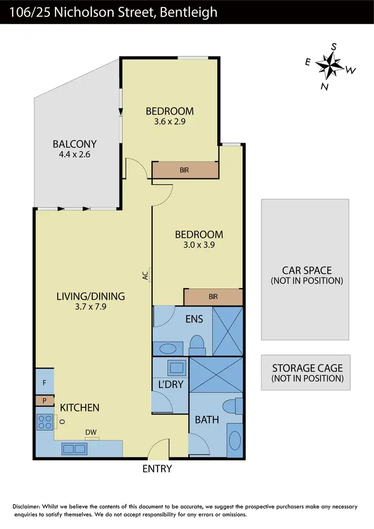 Floorplan of Homely apartment listing, 106/25 Nicholson Street, Bentleigh VIC 3204