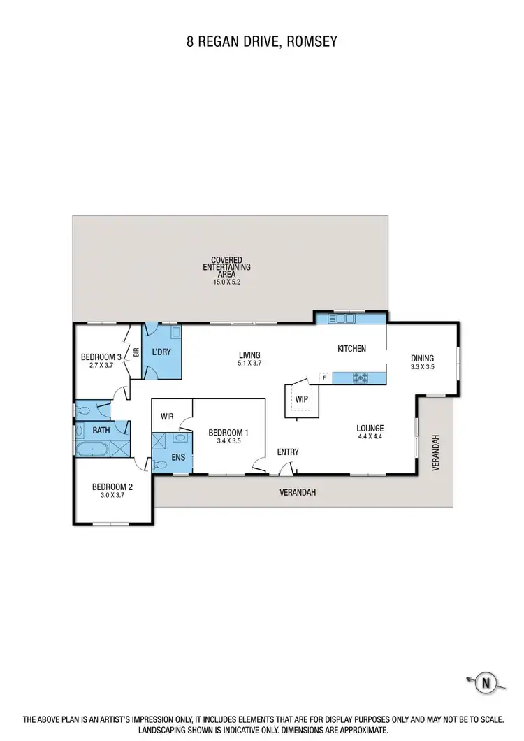 Floorplan of Homely house listing, 8 Regan Drive, Romsey VIC 3434