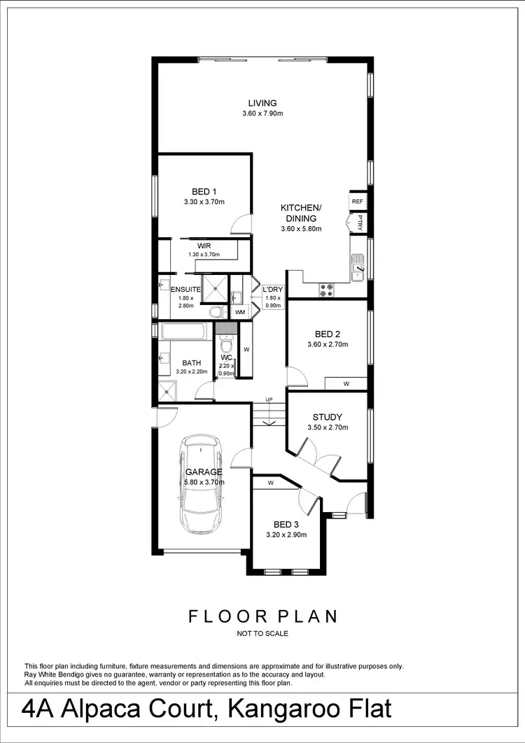 Floorplan of Homely house listing, 4A Alpaca Court, Kangaroo Flat VIC 3555