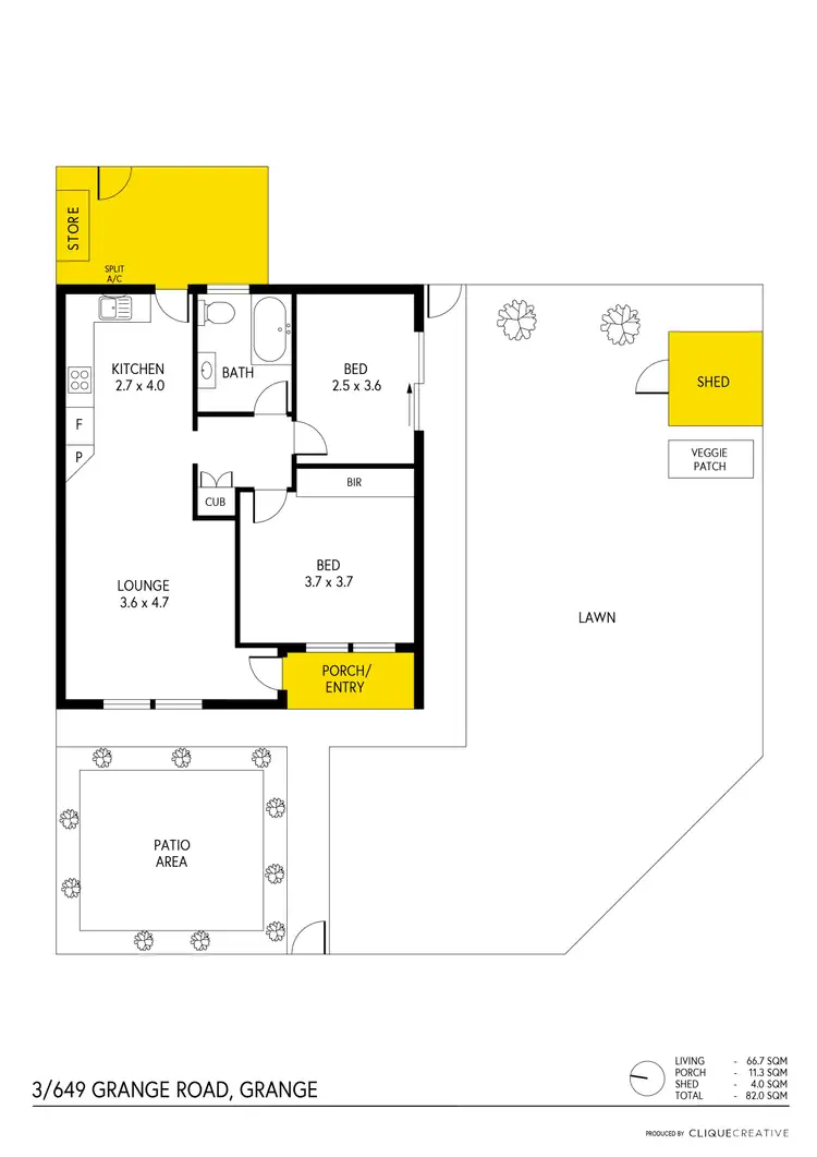 Floorplan of Homely house listing, 3/649 Grange Road, Grange SA 5022