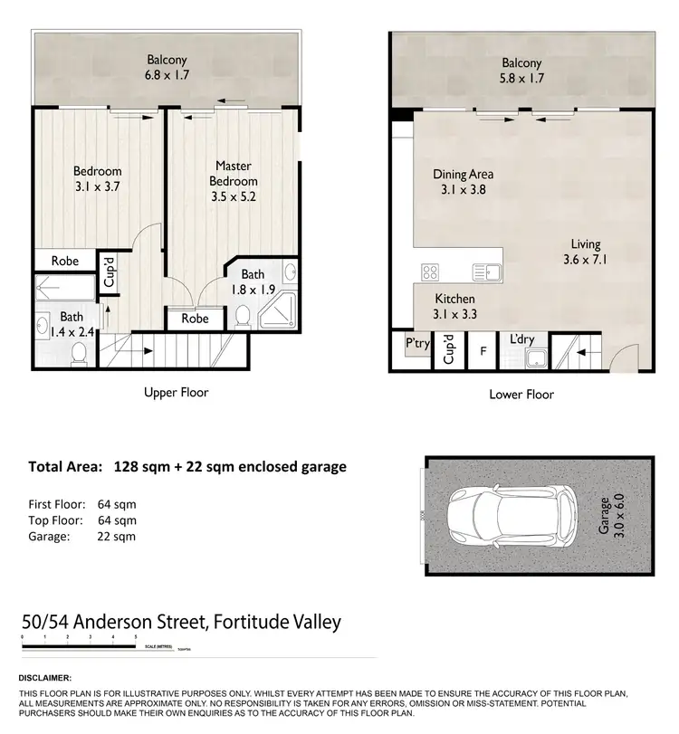 Floorplan of Homely apartment listing, 54/50 Anderson Street, Fortitude Valley QLD 4006