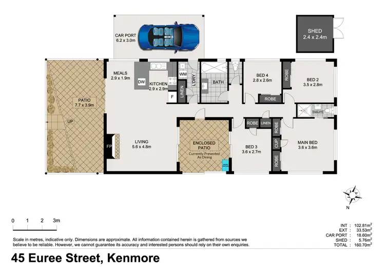 Floorplan of Homely house listing, 45 Euree Street, Kenmore QLD 4069