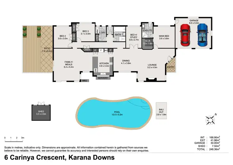 Floorplan of Homely house listing, 6 Carinya Crescent, Karana Downs QLD 4306