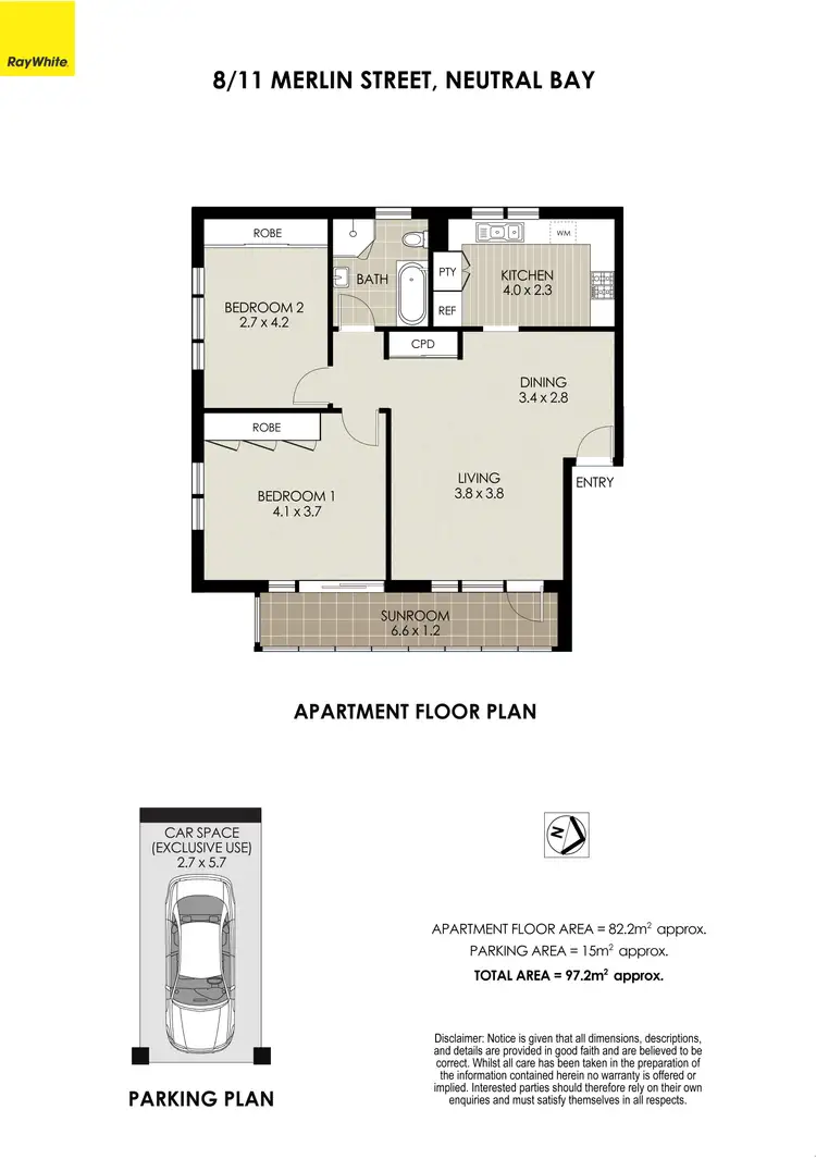 Floorplan of Homely apartment listing, 8/11 Merlin Street, Neutral Bay NSW 2089