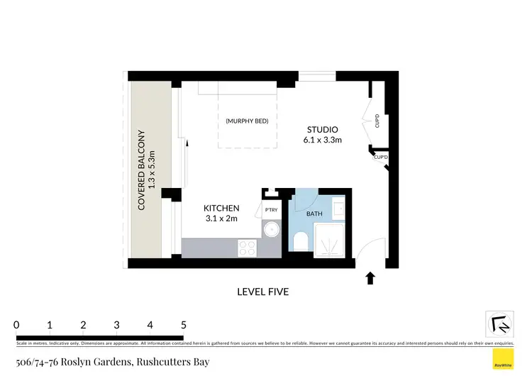 Floorplan of Homely apartment listing, 506/74-76 Roslyn Gardens, Rushcutters Bay NSW 2011