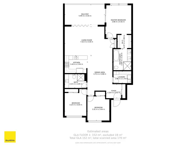 Floorplan of Homely apartment listing, 135/3 Pendraat Parade 'Ilanah Aqua', Hope Island QLD 4212