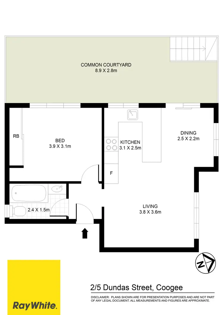 Floorplan of Homely apartment listing, 2/5 Dundas Street, Coogee NSW 2034