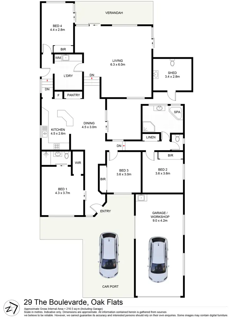 Floorplan of Homely house listing, 29 The Boulevarde, Oak Flats NSW 2529