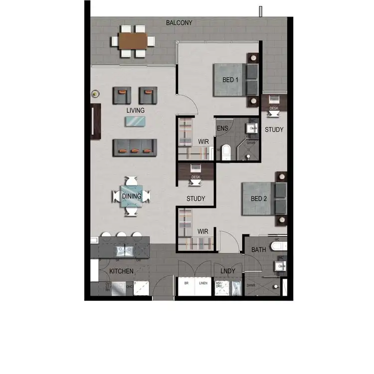 Floorplan of Homely apartment listing, 904/30 Festival Place, Newstead QLD 4006