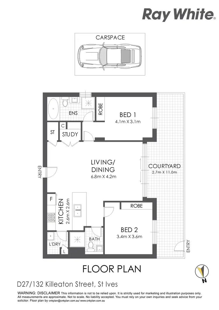 Floorplan of Homely apartment listing, 27/132-138 Killeaton Street, St Ives NSW 2075