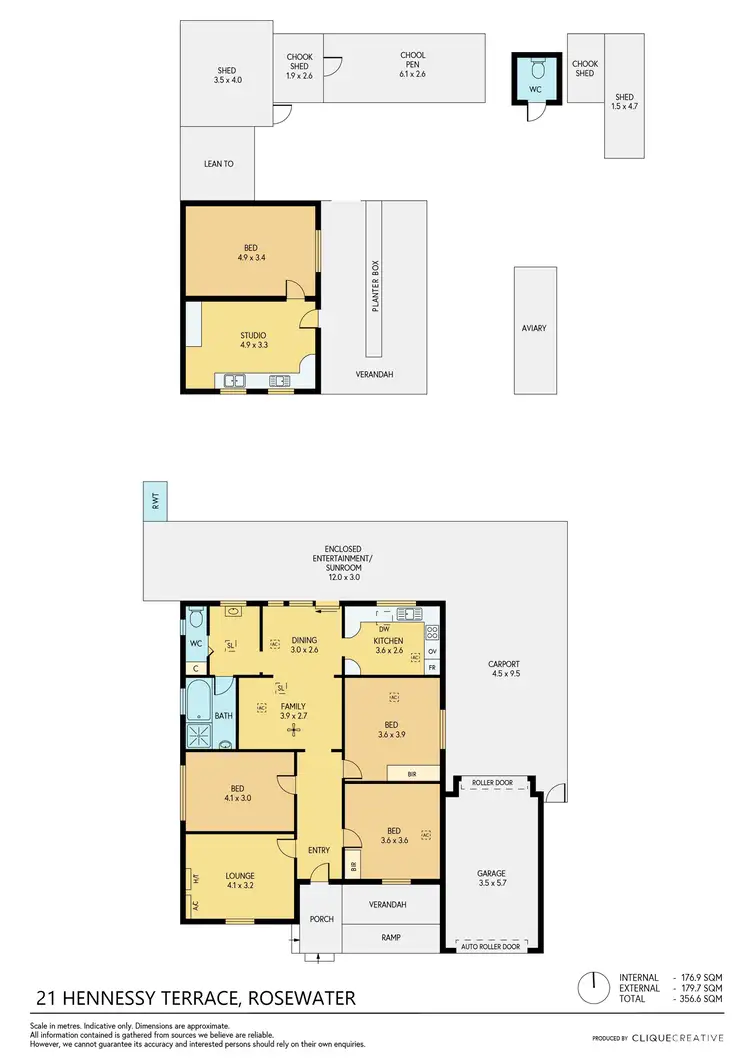 Floorplan of Homely house listing, 21 Hennessy Terrace, Rosewater SA 5013