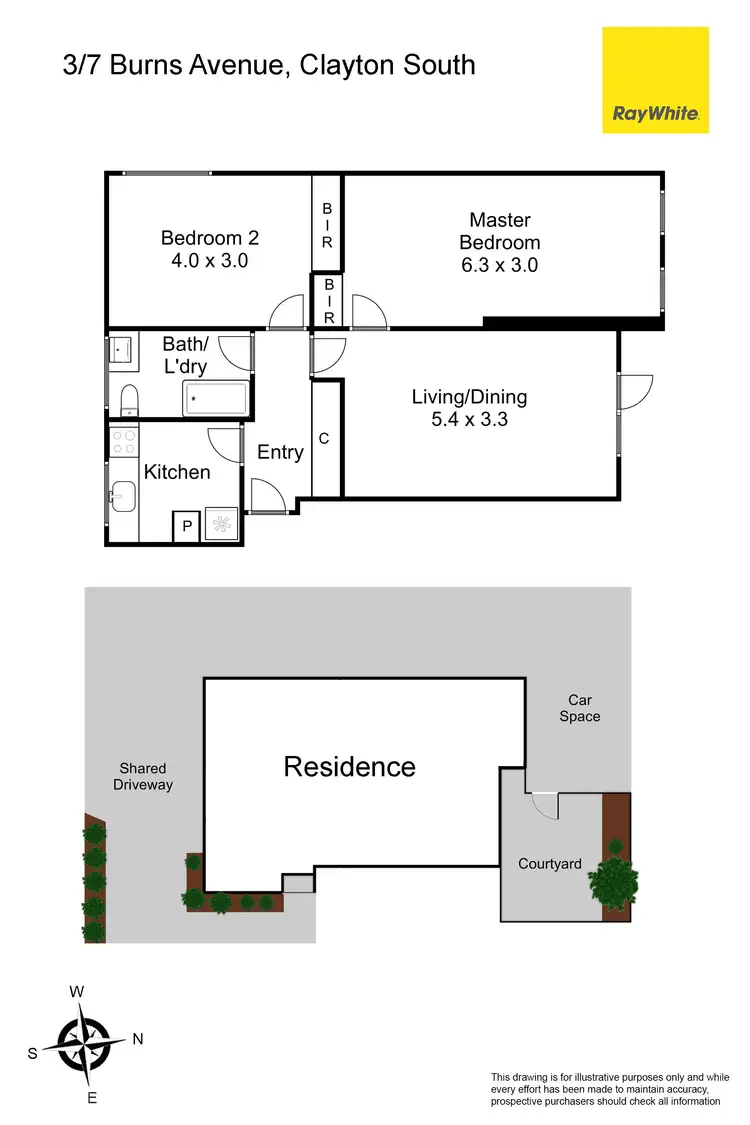 Floorplan of Homely unit listing, 3/7 Burns Avenue, Clayton South VIC 3169