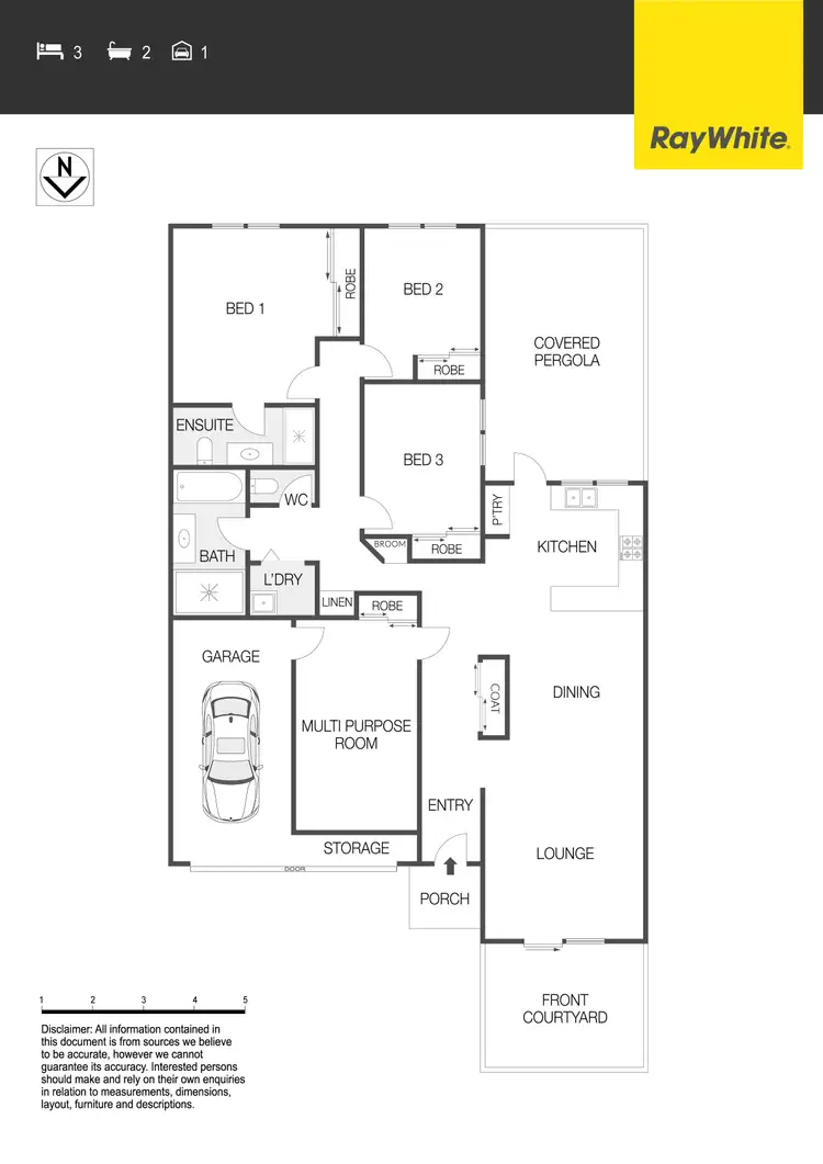 Floorplan of Homely townhouse listing, 2/48 Betty Maloney Crescent, Banks ACT 2906