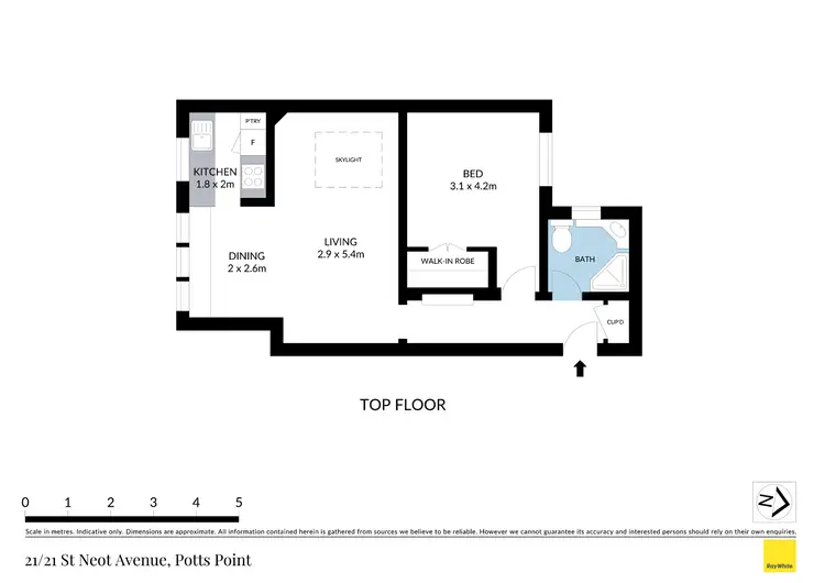 Floorplan of Homely apartment listing, 21/21 St Neot Avenue, Potts Point NSW 2011