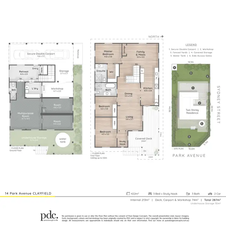 Floorplan of Homely house listing, 14 Park Avenue, Clayfield QLD 4011