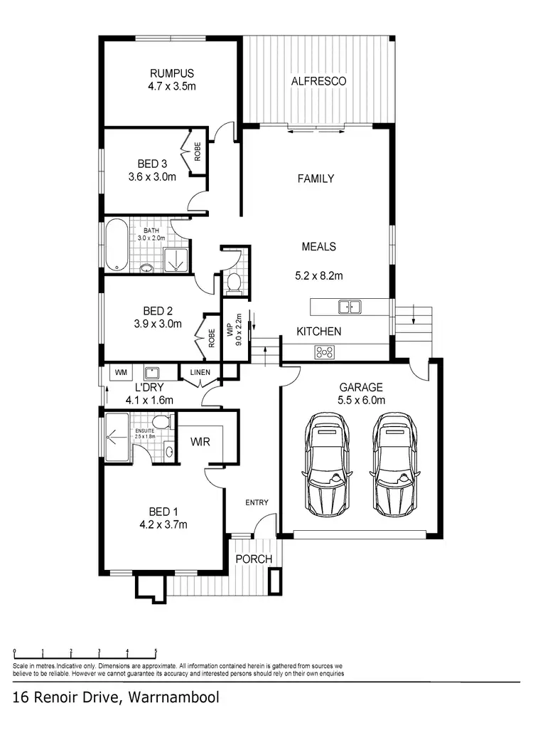 Floorplan of Homely house listing, 16 Renoir Drive, Warrnambool VIC 3280
