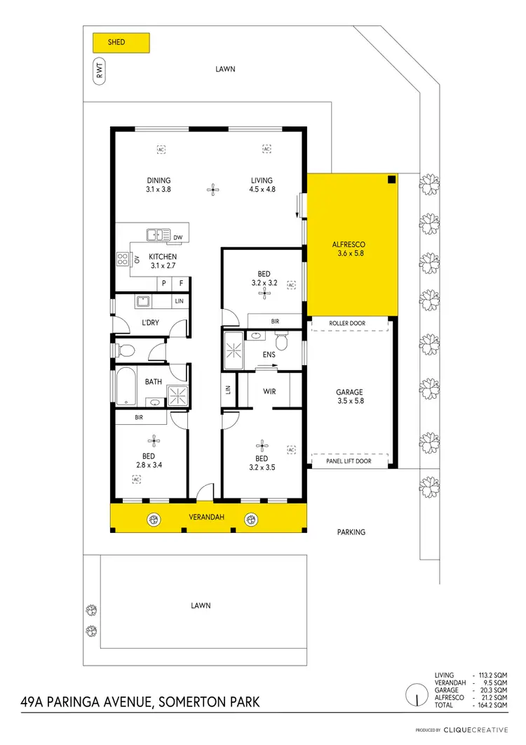 Floorplan of Homely house listing, 49A Paringa Avenue, Somerton Park SA 5044