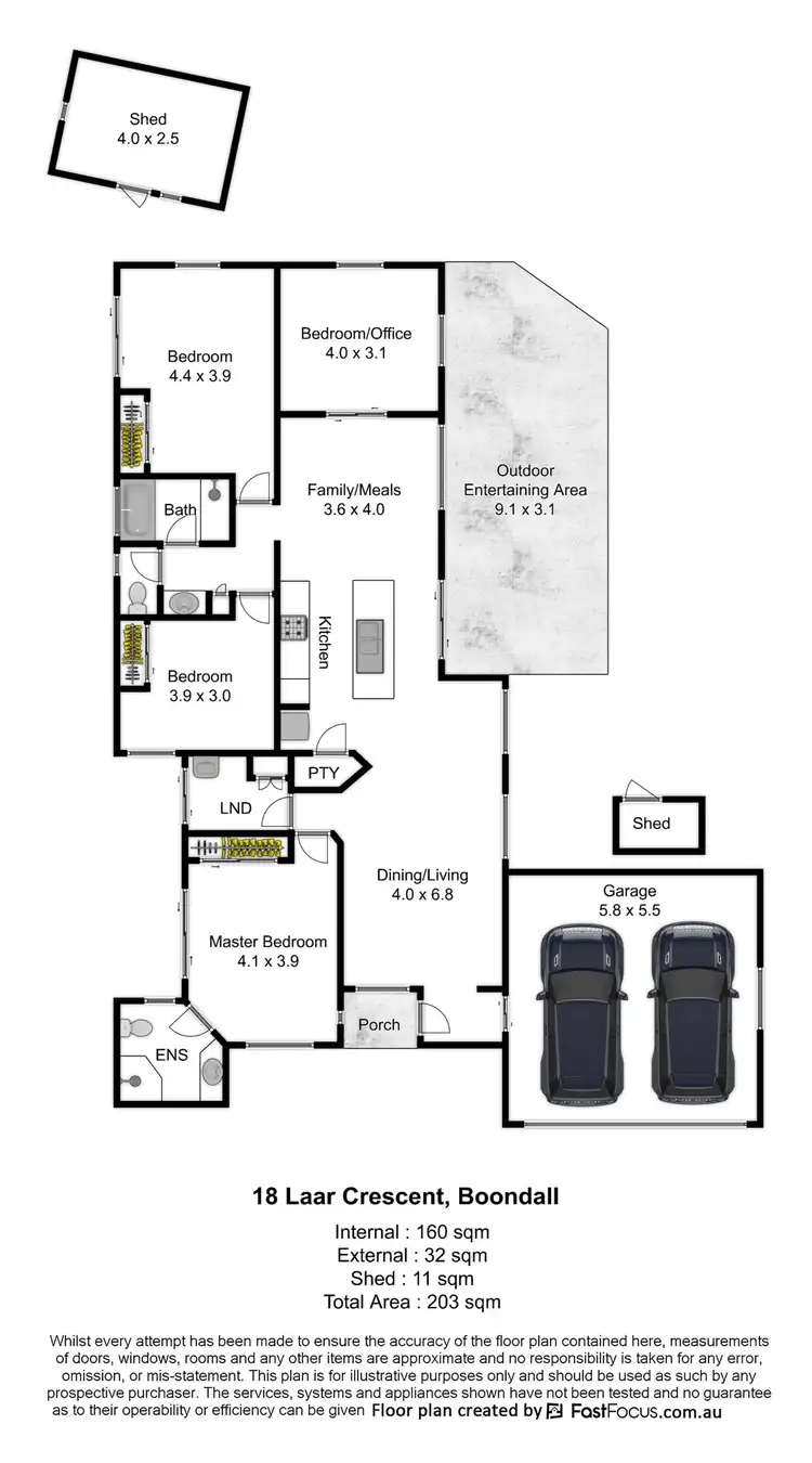 Floorplan of Homely house listing, 18 Laar Crescent, Boondall QLD 4034