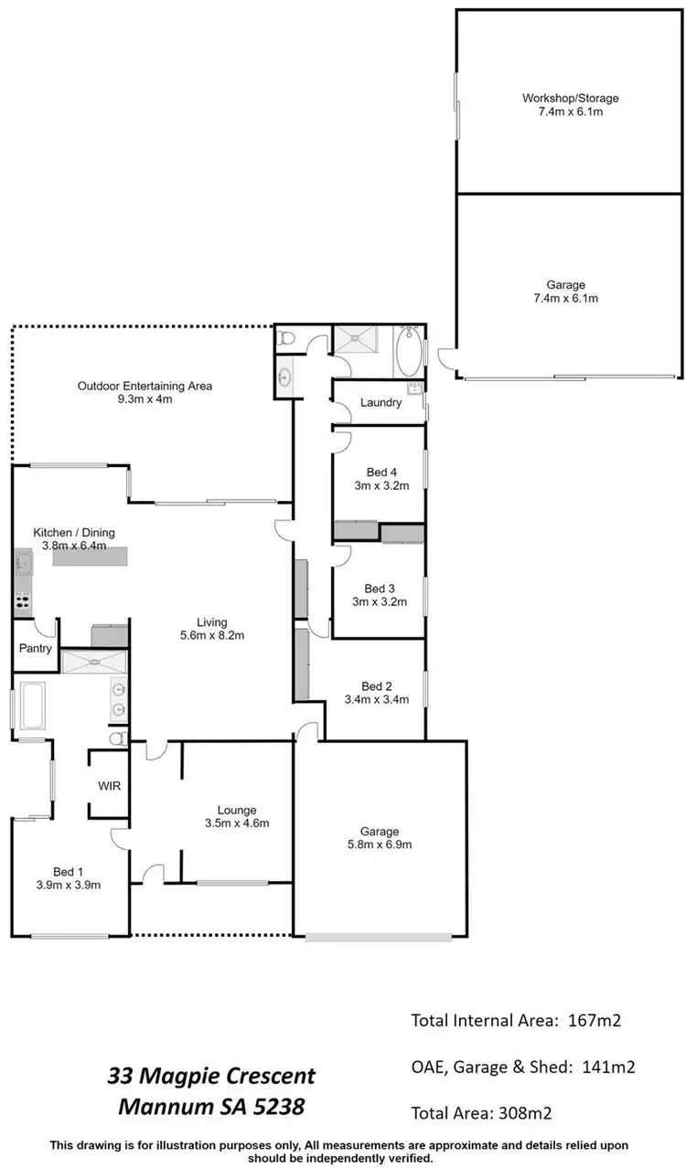 Floorplan of Homely house listing, 33 Magpie Crescent, Mannum SA 5238