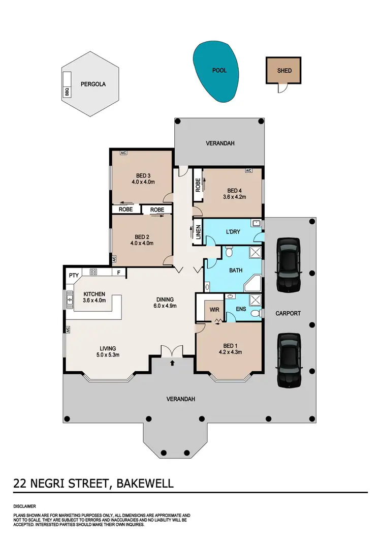 Floorplan of Homely house listing, 22 Negri Street, Bakewell NT 832