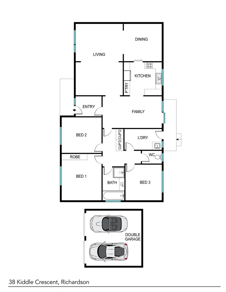 Floorplan of Homely house listing, 38 Kiddle Crescent, Richardson ACT 2905