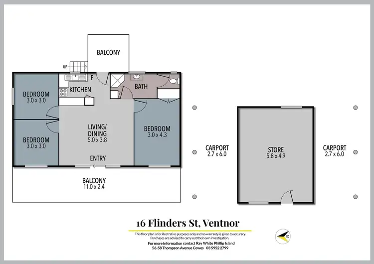 Floorplan of Homely house listing, 16 Flinders Street, Ventnor VIC 3922
